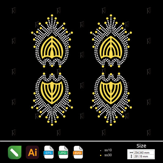 Golden Bloom Pendant Rhinestone – Premium Rhinestone Design by Rhinestone1