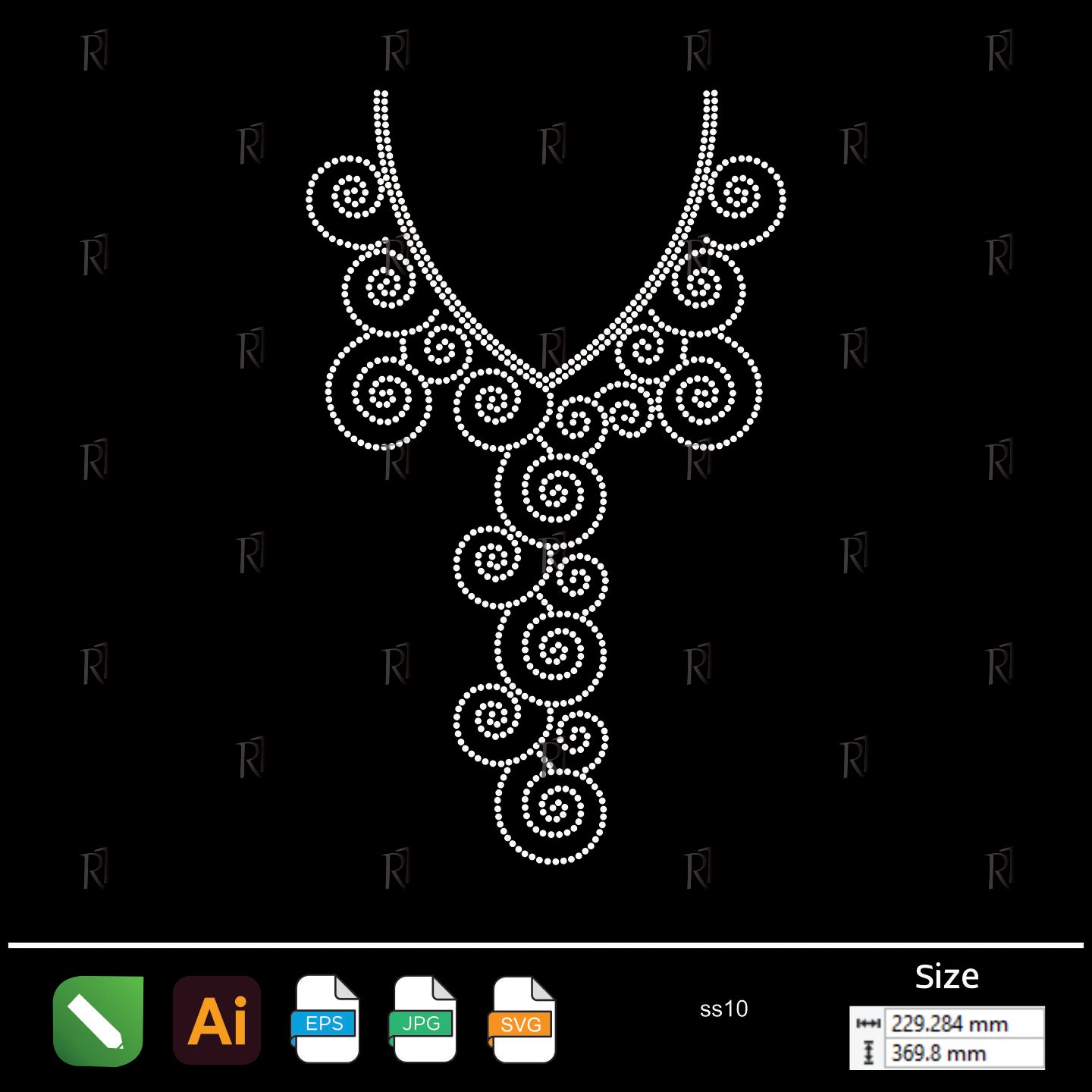 Spiral Elegance Necklace Rhinestone – Premium Rhinestone Design by Rhinestone1