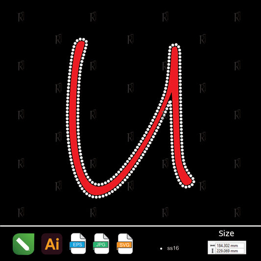 U Shape Rhinestone Neckline – Premium Rhinestone Design by Rhinestone1