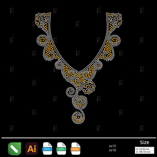 Spiral Elegance Necklace Rhinestone – Premium Rhinestone Design by Rhinestone1