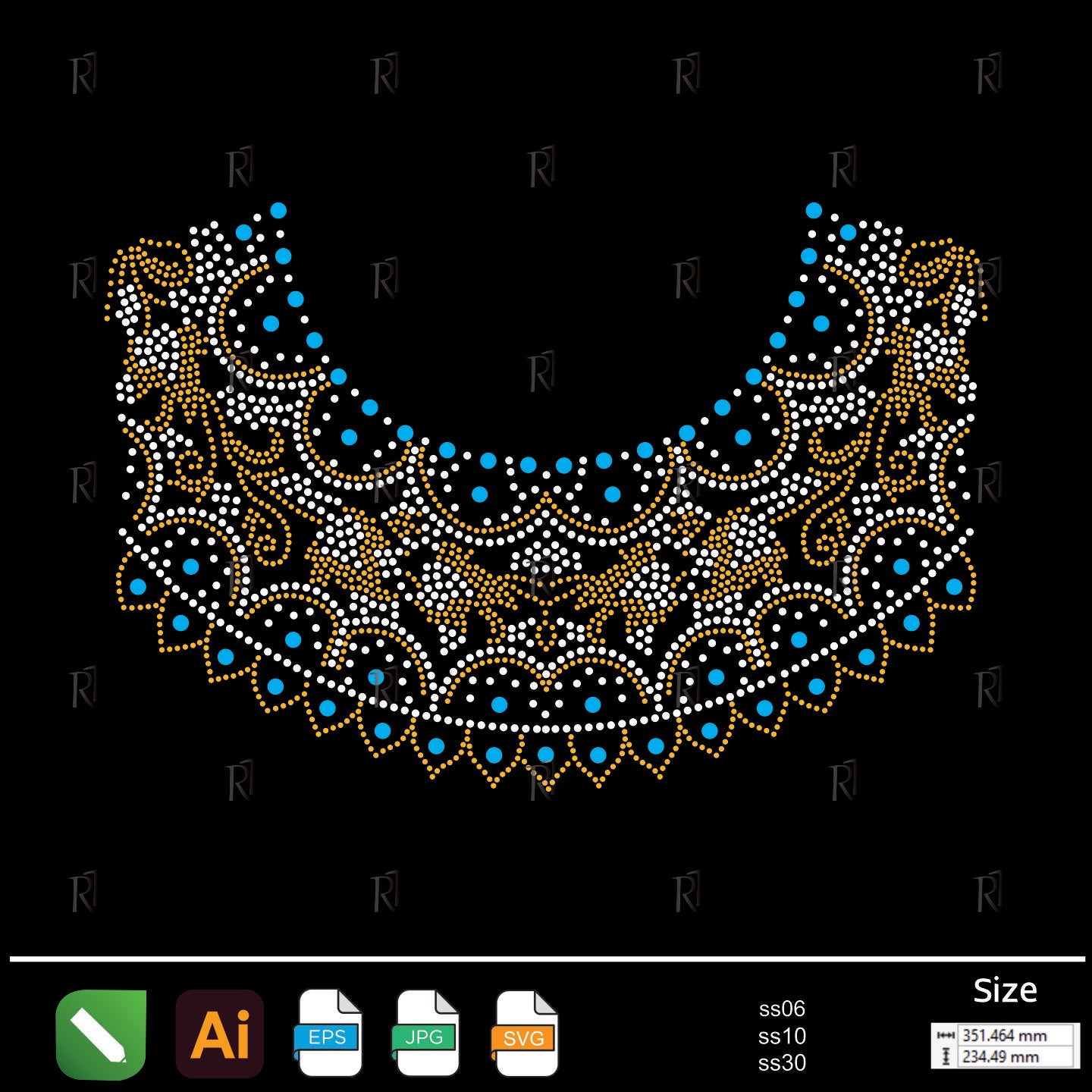 Falling Leaves Rhinestone Collar – Premium Rhinestone Design by Rhinestone1