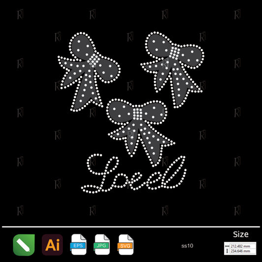 Lovely Bow Trio Rhinestone – Premium Rhinestone Design by Rhinestone1