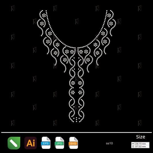 Elegant Swirl Necklace Rhinestone – Premium Rhinestone Design by Rhinestone1