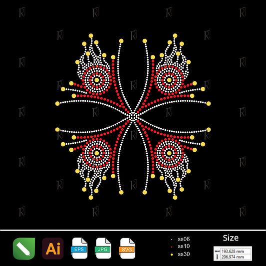 Blooming Fireworks – Premium Rhinestone Design by Rhinestone1