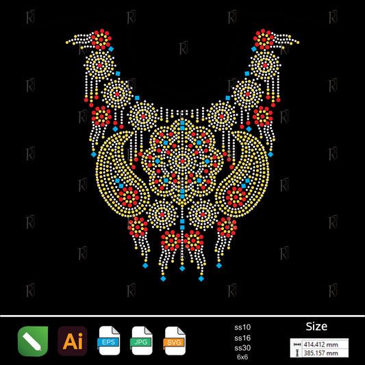 Imperial Bloom Elegance – Premium Rhinestone Design by Rhinestone1
