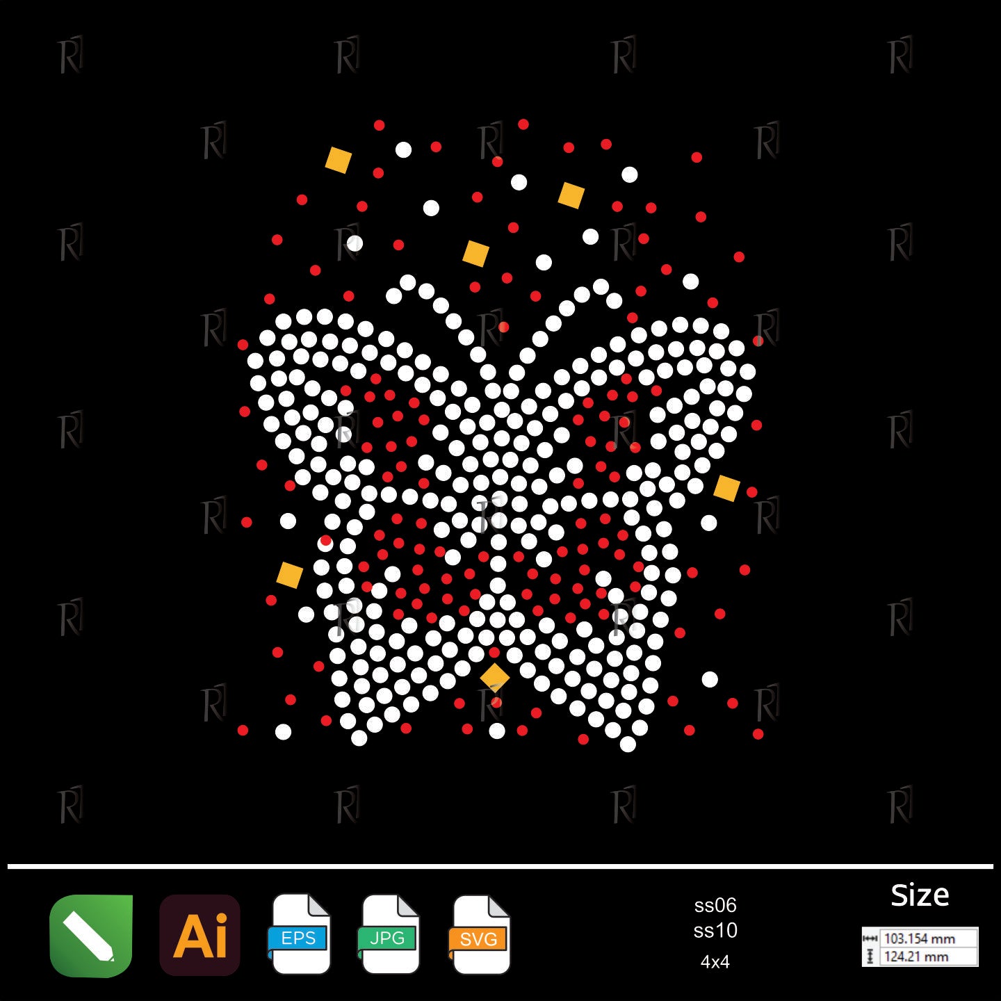 Elegant Butterfly Rhinestone – Premium Rhinestone Design by Rhinestone1