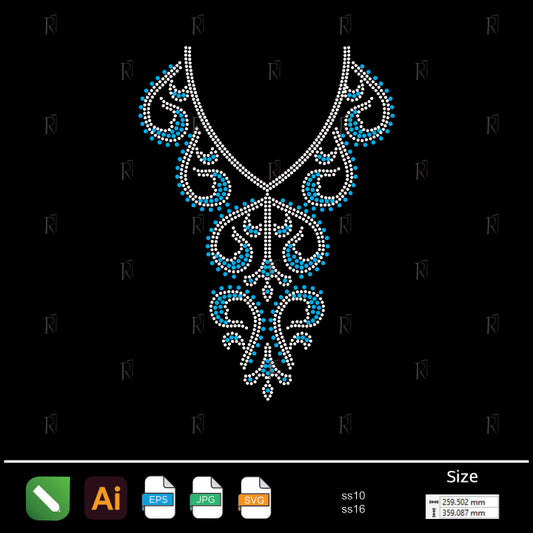 Romantic Cascade Necklace – Premium Rhinestone Design by Rhinestone1