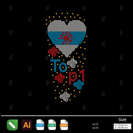 Top 1 Heart Rhinestone – Premium Rhinestone Design by Rhinestone1
