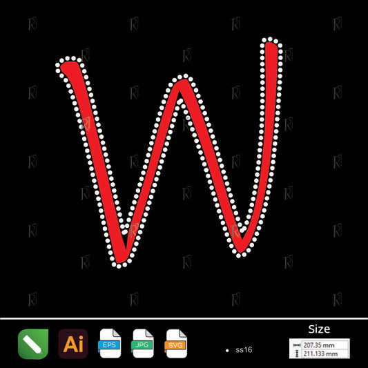 W Shape Rhinestone Neckline – Premium Rhinestone Design by Rhinestone1