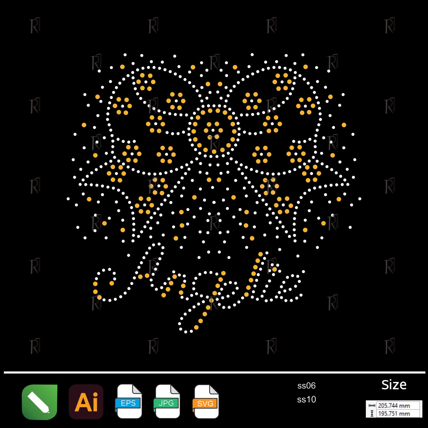 Angelic Bow Rhinestone – Premium Rhinestone Design by Rhinestone1