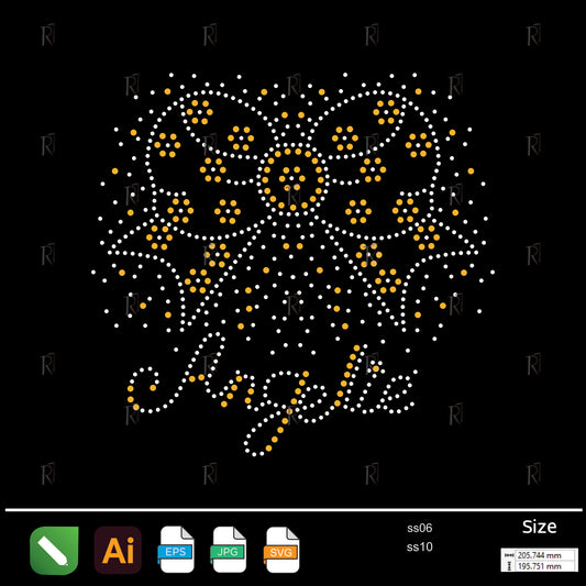 Angelic Bow Rhinestone – Premium Rhinestone Design by Rhinestone1