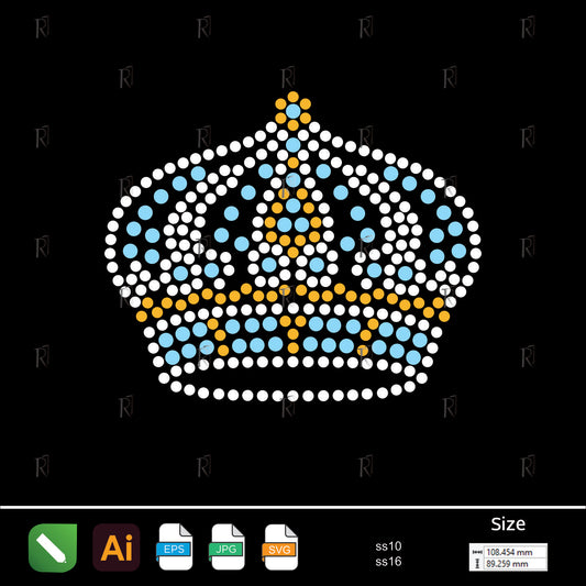 Royal Crown Rhinestone – Premium Rhinestone Design by Rhinestone1