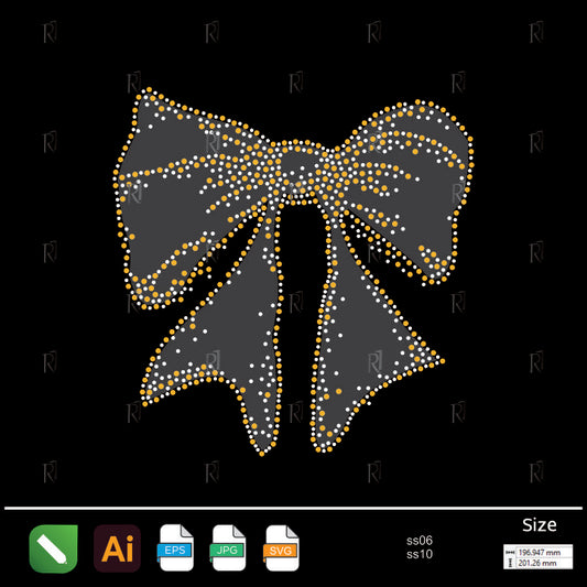 Elegant Rhinestone Bow – Premium Rhinestone Design by Rhinestone1