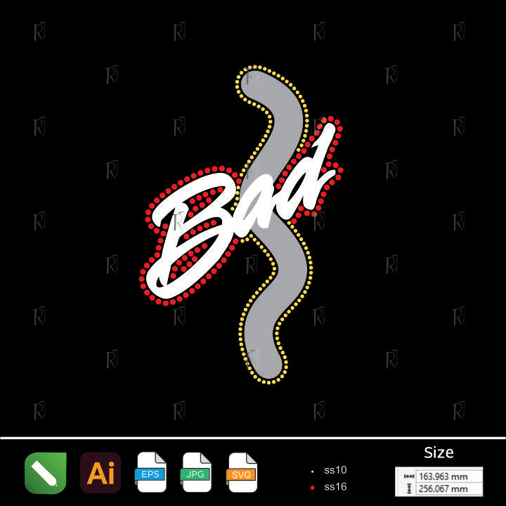 Bad Wave Rhinestone – Premium Rhinestone Design by Rhinestone1