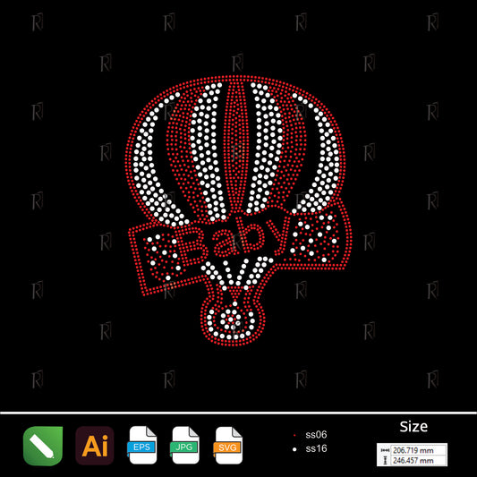 Baby Hot Air Balloon Rhinestone Design – Premium Rhinestone Design by Rhinestone1