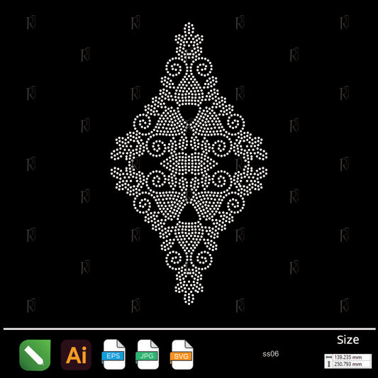 Elegant Diamond Lace Rhinestone – Premium Rhinestone Design by Rhinestone1