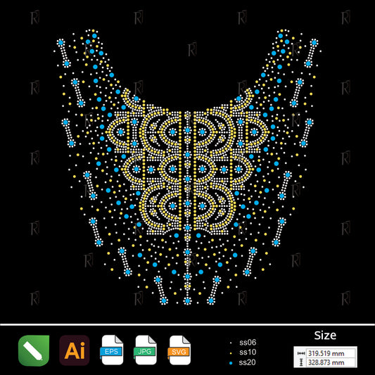 Abstract Tribal Symmetry – Premium Rhinestone Design by Rhinestone1