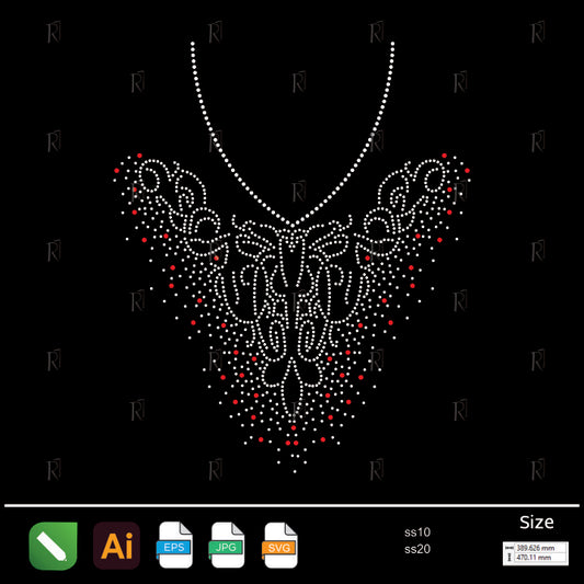 Elegant Lace Twist Rhinestone – Premium Rhinestone Design by Rhinestone1