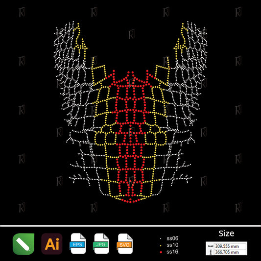 Abstract Rhinestone Net Pattern – Premium Rhinestone Design by Rhinestone1