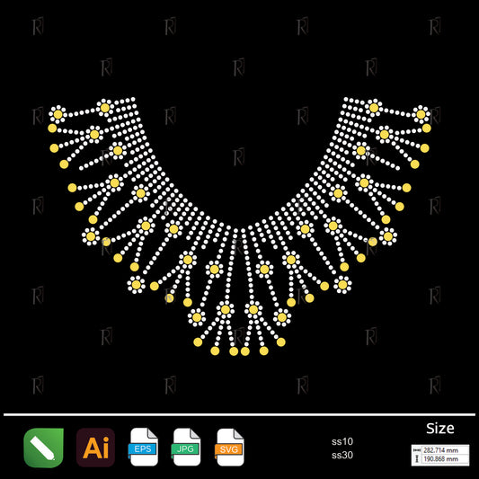 Daisy Chain Collar Rhinestone – Premium Rhinestone Design by Rhinestone1