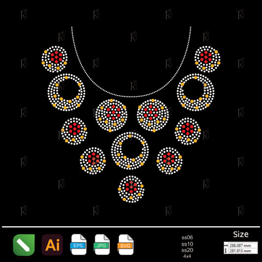 Royal Red Circle Rhinestone – Premium Rhinestone Design by Rhinestone1